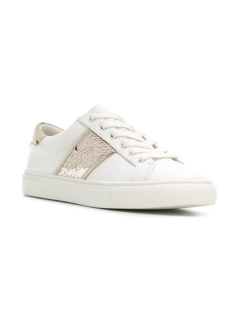 Tory Burch Carter White Sneakers with Gold Sequins size 8, like new